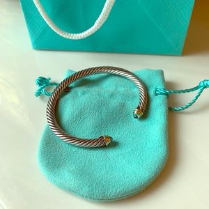 David Yurman Bangle with Blue Topaz
